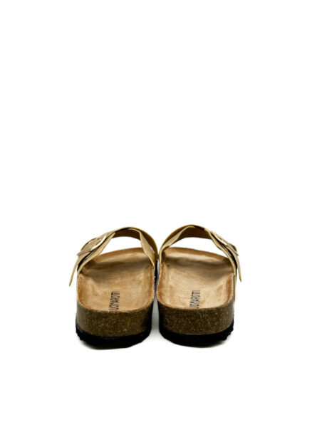 Sandales plates camel pour femmes avec semelle bio et brides – Image 6