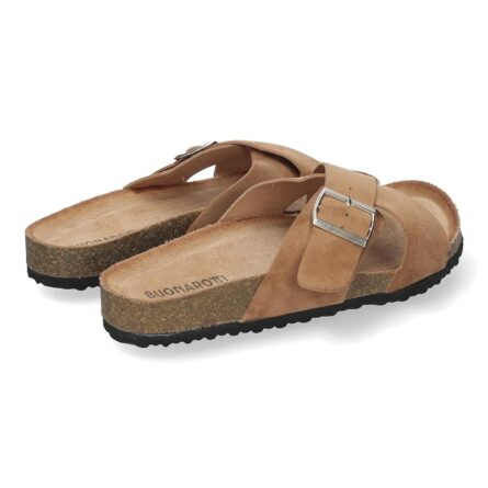 Sandales plates camel pour femmes avec semelle bio et brides – Image 4