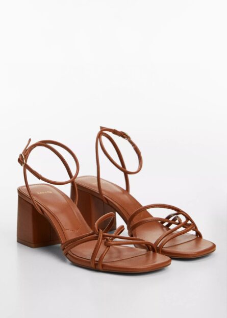 Sandales à lanières et talon marque mango – Image 2