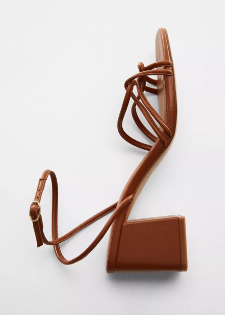 Sandales à lanières et talon marque mango – Image 7